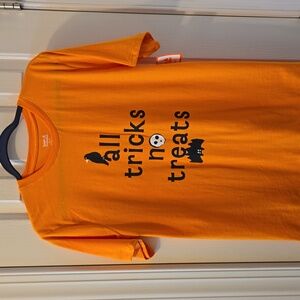 HOPE & WONDER ORANGE HALLOWEEN KIDS UNISEX SHORT SLEEVE TEE-SHIRT SIZE LARGE 14